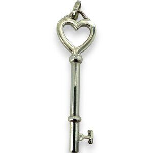 Tiffany & Co Tiffany Keys Collection Heart 925 Sterling Silver Pendant Charm